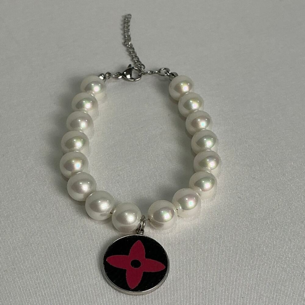 Louis Vuitton Multicolor Pink Murakami Canvas Pearl Bracelet